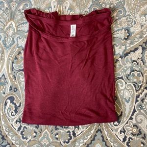 Form Fitting Tee w/ Ruching Detail